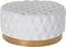 Voetensteun DKD Home Decor Wit Polyester Hout MDF (78 x 78 x 40 cm)