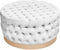 Voetensteun DKD Home Decor Wit Polyester Hout MDF (78 x 78 x 40 cm)