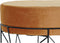 Voetensteun DKD Home Decor Zwart Metaal Polyester Terra cotta (33 x 33 x 42 cm)