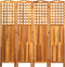 vidaXL - Kamerscherm - met - 4 - panelen - 161x2x170 - cm - massief - acaciahout