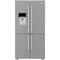 Beko GN1426234ZDXN - No-Frost Side by Side Koelkast - 565 liter - Parel Staal