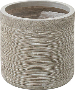 SAMOS - Bloempot - Beige - 26 cm - Klei-vezelmengsel