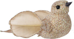 Vogel foam l10b4h4 cm champagne 2st kerst