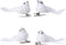 Vogel foam l2b5h2.5 cm wit 4st kerst