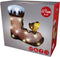 Vogel op laars met led 28 cm kerstversiering