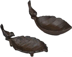 Vogelbad blad - Gietijzer - 16,5 cm