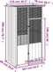 Vogelkooi 115x78x200 cm gegalvaniseerd staal antracietkleur