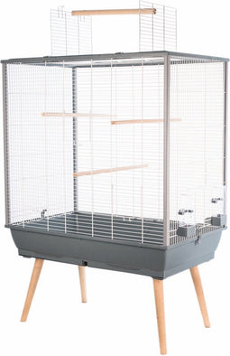 Vogelkooi Jili grijs XL