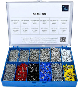 Vogt 4015 Assortiment adereindhulzen - Zilver, Wit, Grijs, Rood, Zwart, Blauw, Geel 3650 stuk(s)