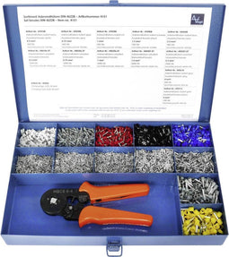 Vogt 4151 Assortiment adereindhulzen 0.50 mm² - 6 mm² Zilver, Geel, Rood, Blauw, Grijs, Zwart, Groen, Wit 9650 stuk(s)