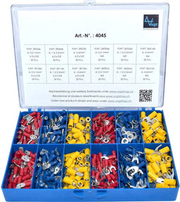 Vogt Verbindungstechnik 4045 Assortiment kabelschoenen 0.50 mm² - 6 mm² Rood, Blauw, Geel 520 stuk(s)