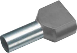 Vogt Verbindungstechnik 460612D Dubbele adereindhulzen 4 mm² Deels geïsoleerd Grijs 100 stuk(s)