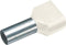Vogt Verbindungstechnik 470914D Dubbele adereindhulzen 16 mm² Deels geïsoleerd Ivoor 100 stuk(s)