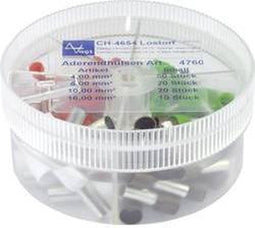 Vogt Verbindungstechnik 4760 Assortiment adereindhulzen 4 mm² - 16 mm² Oranje, Groen, Bruin, Ivoor 100 stuk(s)