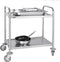 Vogue Serveerwagen met 2 Bladen - Keukentrolley op Wieltjes - RVS - Small - 71x40,5x(H)82,5cm