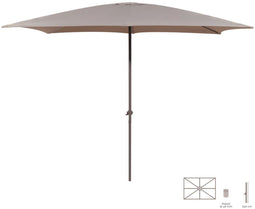 Parasoll Tessa Taupe Aluminium 300 x 400 x 250 cm