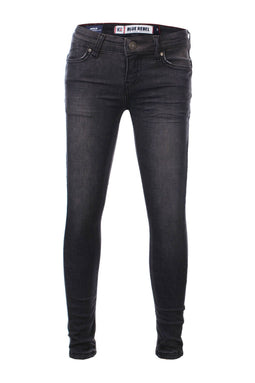 Blue Rebel - maat 158 - super skinny jeans - Gold verwassen zwart