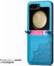 iMoshion Hoesje Geschikt voor Samsung Galaxy Z Flip 5 Hoesje Met Pasjeshouder - iMoshion Mandala Bookcase flip versie - Turquoise