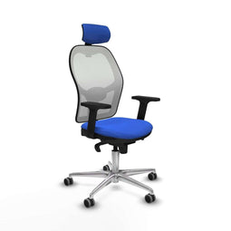 Piqueras y Crespo 2D086G2 - Bureaustoel - Verstelbare hoofdsteun en hoogte - Blauw