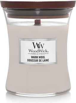 WoodWick Hourglass Medium Geurkaars - Warm Wool - 60 branduren