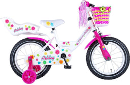 Volare Ashley Kinderfiets - Meisjes - 14 inch - Wit - 95% afgemonteerd