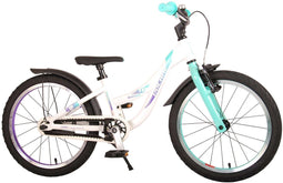 Volare Glamour Kinderfiets - Meisjes - 18 inch - Wit/Mint Groen - Prime Collection