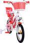 Volare Lovely Kinderfiets - Meisjes - 14 inch - Rood Wit - Twee Handremmen