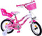Volare Lovely Kinderfiets - Meisjes - 14 inch - Roze Wit - Twee Handremmen