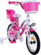 Volare Lovely Kinderfiets - Meisjes - 14 inch - Roze Wit - Twee Handremmen