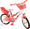 Volare Lovely Kinderfiets - Meisjes - 16 inch - Rood Wit - Twee Handremmen