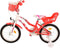 Volare Lovely Kinderfiets - Meisjes - 16 inch - Rood Wit - Twee Handremmen