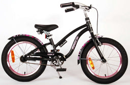 Volare Miracle Cruiser Kinderfiets - Meisjes- 16 inch - Mat Zwart - Prime Collection