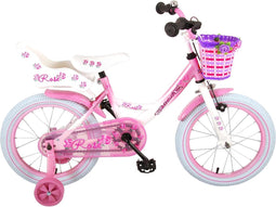 Volare Rose Kinderfiets - Meisjes - 16 inch - Roze/Wit - 95% afgemonteerd