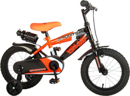 Volare Sportivo Kinderfiets - Jongens - 14 inch - Neon Oranje Zwart - Twee Handremmen