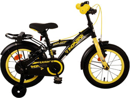 Volare Thombike Kinderfiets - Jongens - 14 inch - Zwart Geel - Twee Handremmen