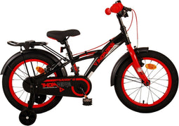 Volare Thombike Kinderfiets - Jongens - 16 inch - Zwart Rood - Twee Handremmen