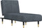 vidaXL - Chaise - longue - fluweel - donkergrijs
