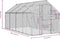 Volière 1,79x4x1,85 m aluminium antracietkleurig