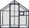 Volière 179x100x185 m aluminium antracietkleurig