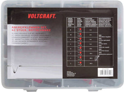 VOLTCRAFT 1417395 Krokodillenklemmenset Zwart, Rood Lengte: 230 mm 42 stuk(s)
