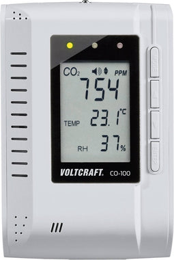 VOLTCRAFT CO-100 Kooldioxidemeter 0 - 3000 ppm Met datalogger, Wandmontage
