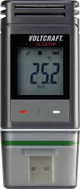 VOLTCRAFT DL-220 THP DL-220THP Temperatuur datalogger, Vocht datalogger, Luchtdruk datalogger Te meten grootheid Temper
