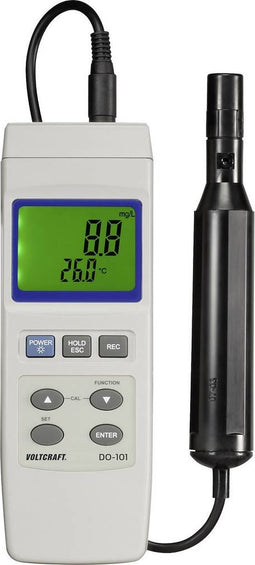 VOLTCRAFT DO-101 Zuurstofmeter 0 - 20 mg/l Verwisselbare elektrode, Met temperatuurmeting