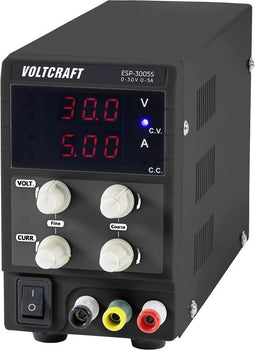 VOLTCRAFT ESP-3005S Labvoeding, regelbaar 0 - 30 V 0 - 5 A 150 W Steekaansluiting 4 mm Smal model Aantal uitgangen: 1 x