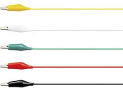 VOLTCRAFT KS-630/0.1 Meetsnoerenset Krokodilklem Krokodilklem 0.63 m Zwart, Rood, Geel, Groen, Wit 1 set(s)