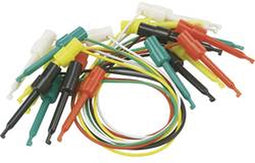 VOLTCRAFT Meetsnoerenset Krokodilklem Krokodilklem 0.28 m Zwart, Rood, Groen, Geel, Wit 1 set(s)