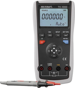 VOLTCRAFT TK-1000 Kalibrator Temperatuur, Spanning 1x 9 V batterij (blok), meegeleverd
