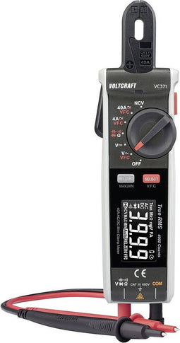 VOLTCRAFT VC-371 Stroomtang Kalibratie (ISO) Digitaal CAT III 600 V Weergave (counts): 4000