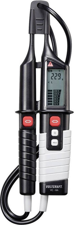 VOLTCRAFT VC 64 Tweepolige spanningstester CAT III 1000 V, CAT IV 600 V Akoestisch, LCD, LED