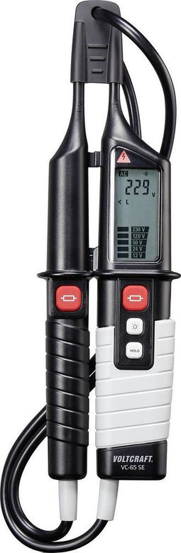 VOLTCRAFT VC-65 SE Tweepolige spanningstester CAT III 1000 V, CAT IV 600 V Akoestisch, LCD, LED